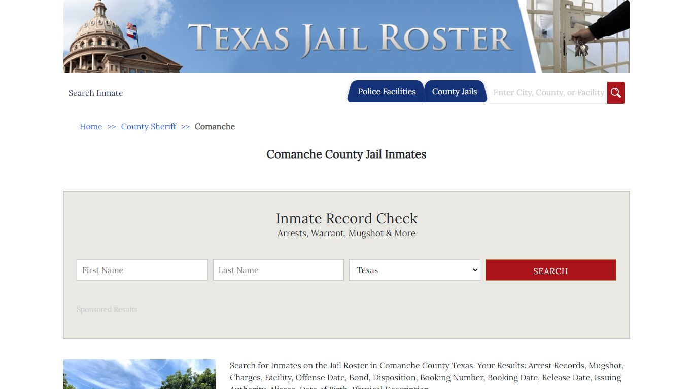 Comanche County Jail Inmates - Jail Roster Search