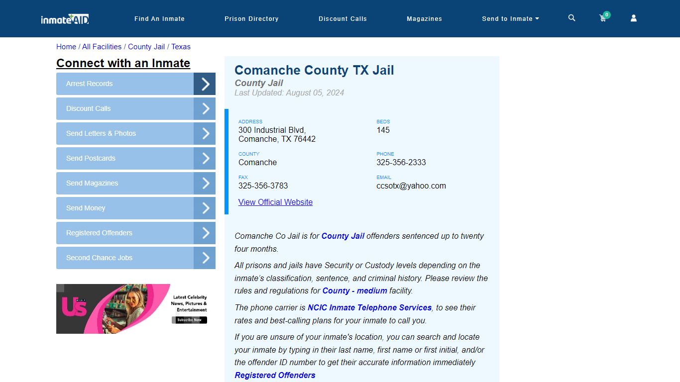 Comanche County TX Jail - Inmate Locator